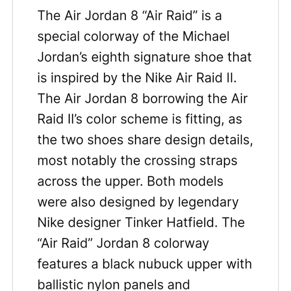 Air Jordan 8s Air Raids